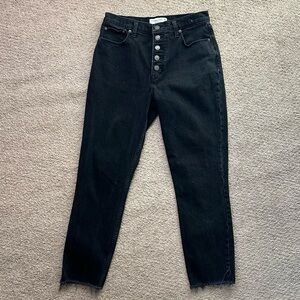 Abercrombie & Fitch The Skinny High Rise Black Ankle Jeans